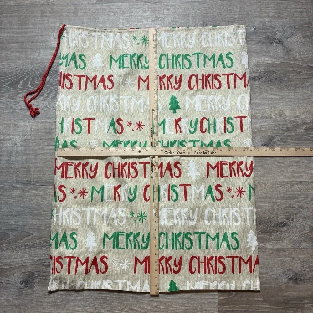 Burlap Style Merry Christmas Large Drawstring Gift Toy Santa‎ Bag Sack 36